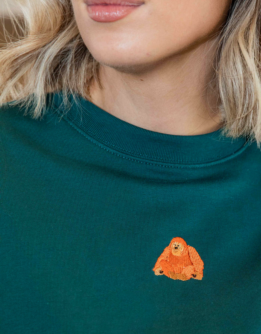 Orangutan Embroidered Unisex Oversized Tee