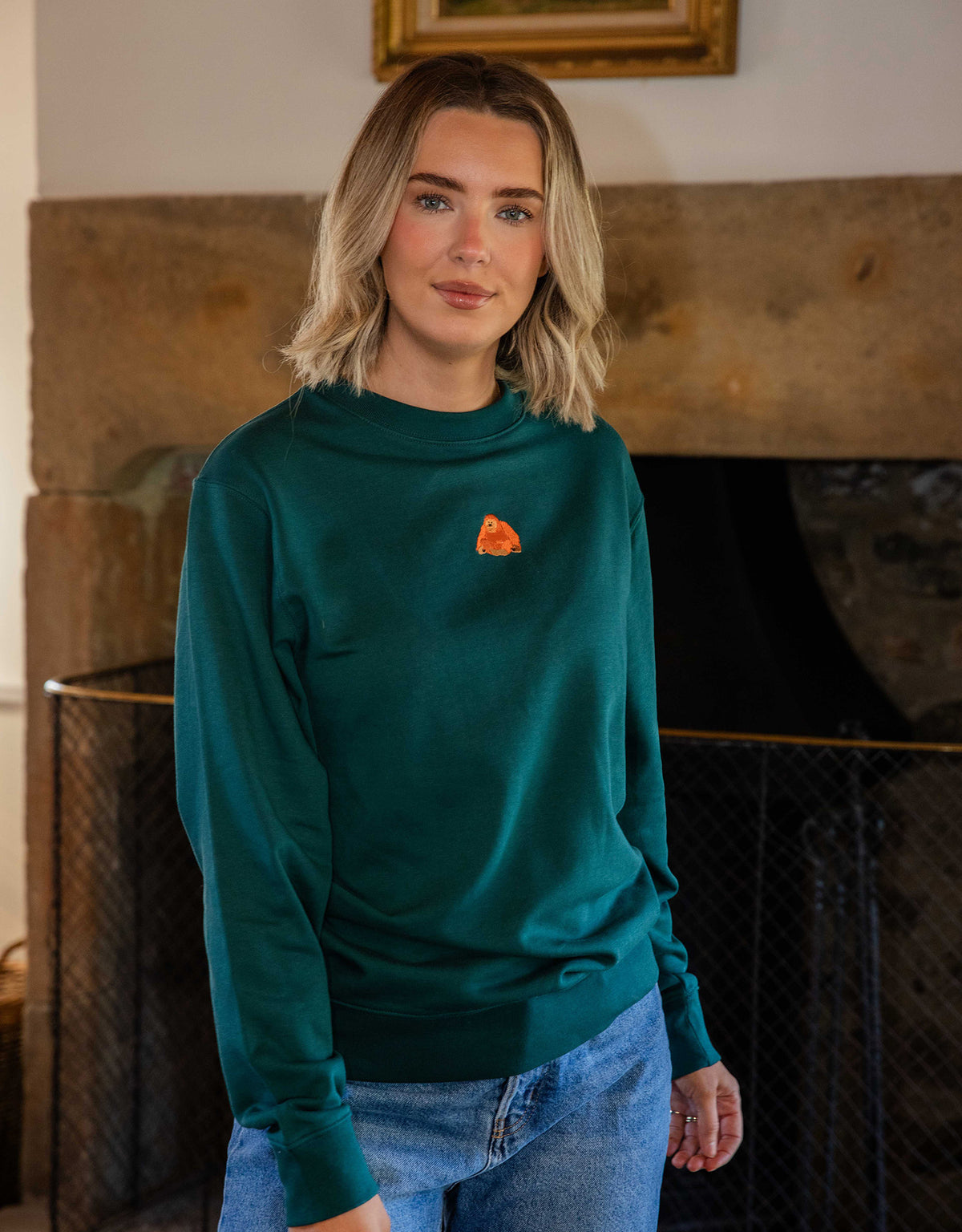 Orangutan Embroidered Unisex Sweatshirt