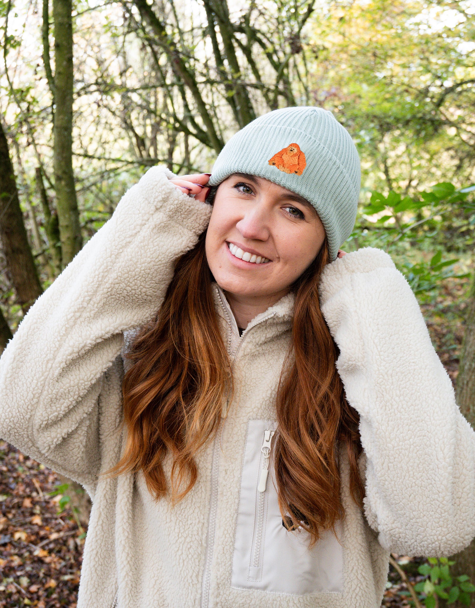 Orangutan Embroidered Beanie