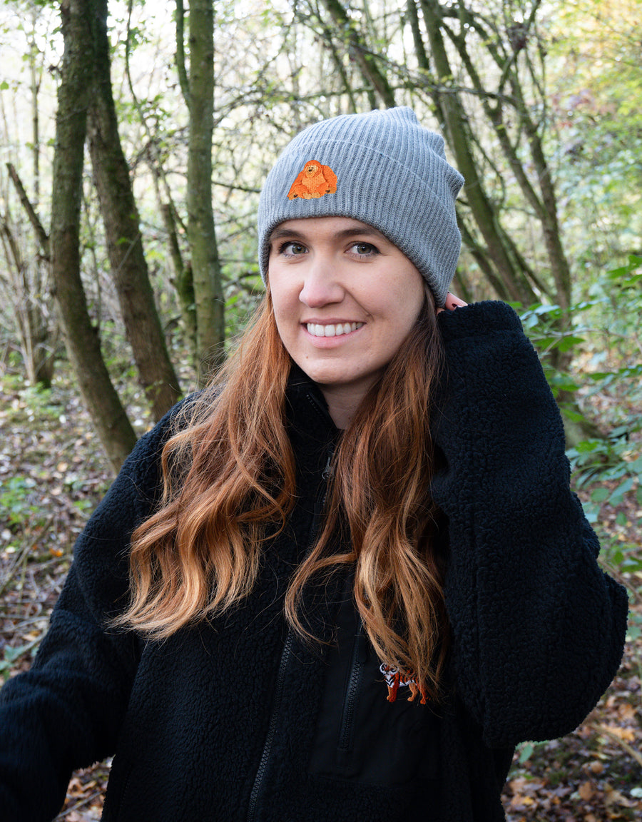 Orangutan Embroidered Beanie