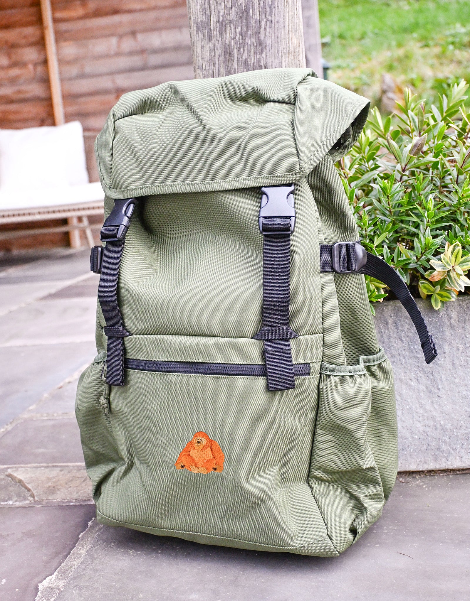 Orangutan Embroidered Recycled Rucksack
