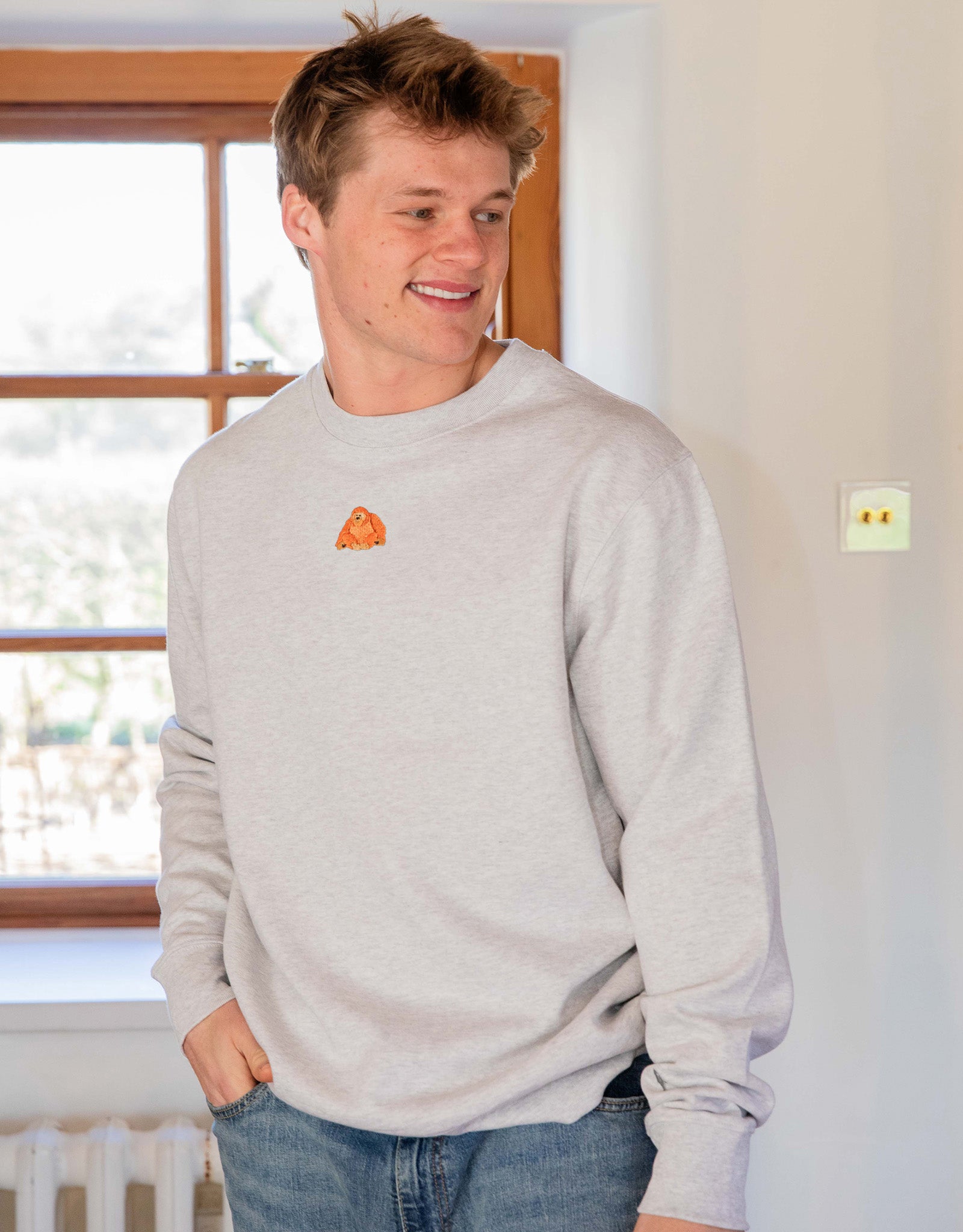 Orangutan Embroidered Unisex Sweatshirt