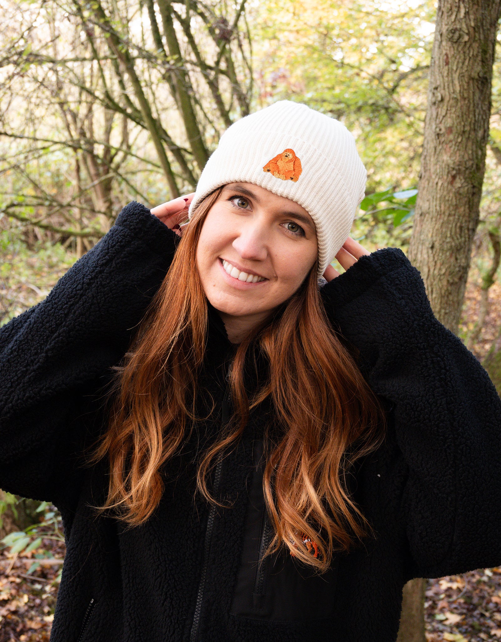 Orangutan Embroidered Beanie