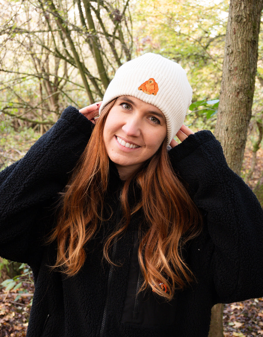 Orangutan Embroidered Beanie
