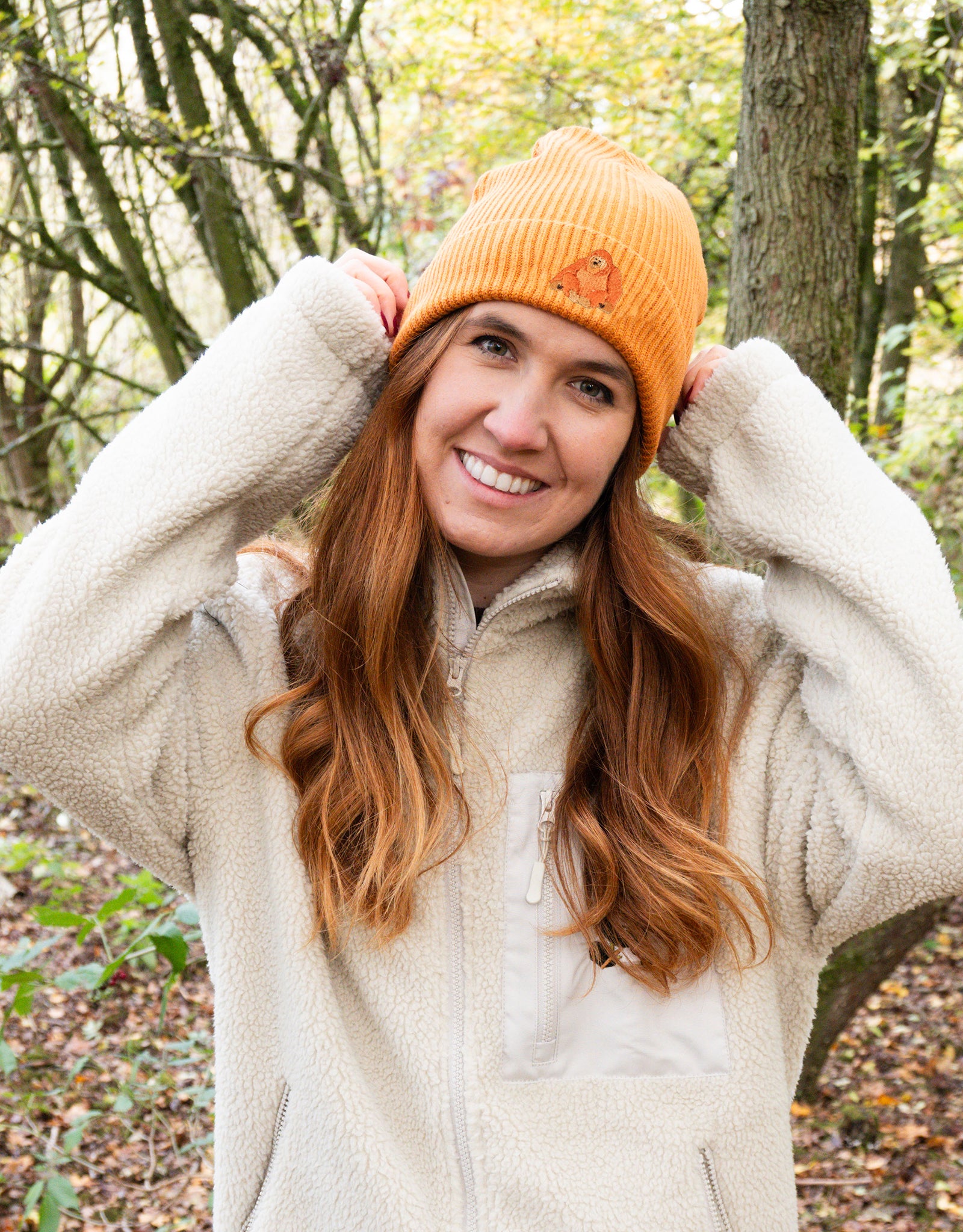 Orangutan Embroidered Beanie