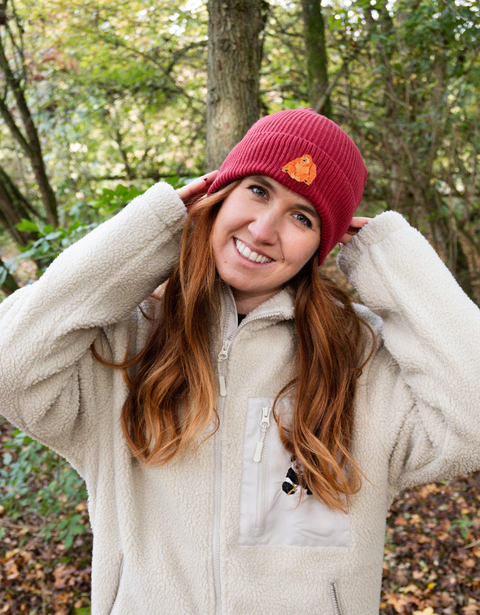 Orangutan Embroidered Beanie