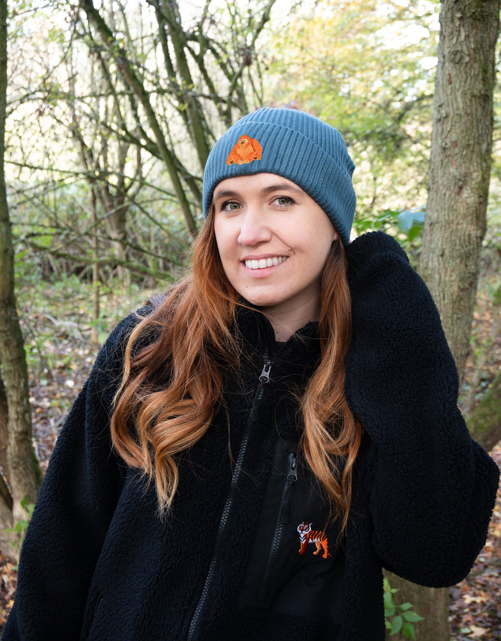 Orangutan Embroidered Beanie