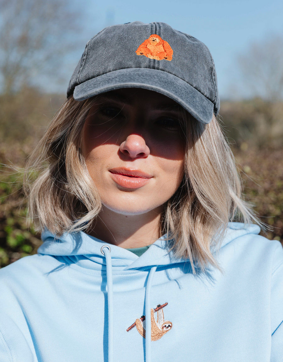 Orangutan Embroidered Vintage Cap