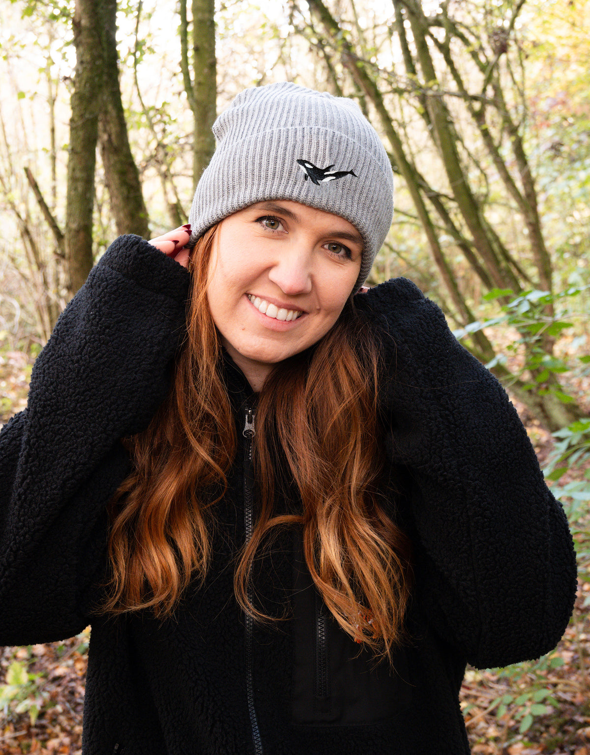Orca Embroidered Beanie