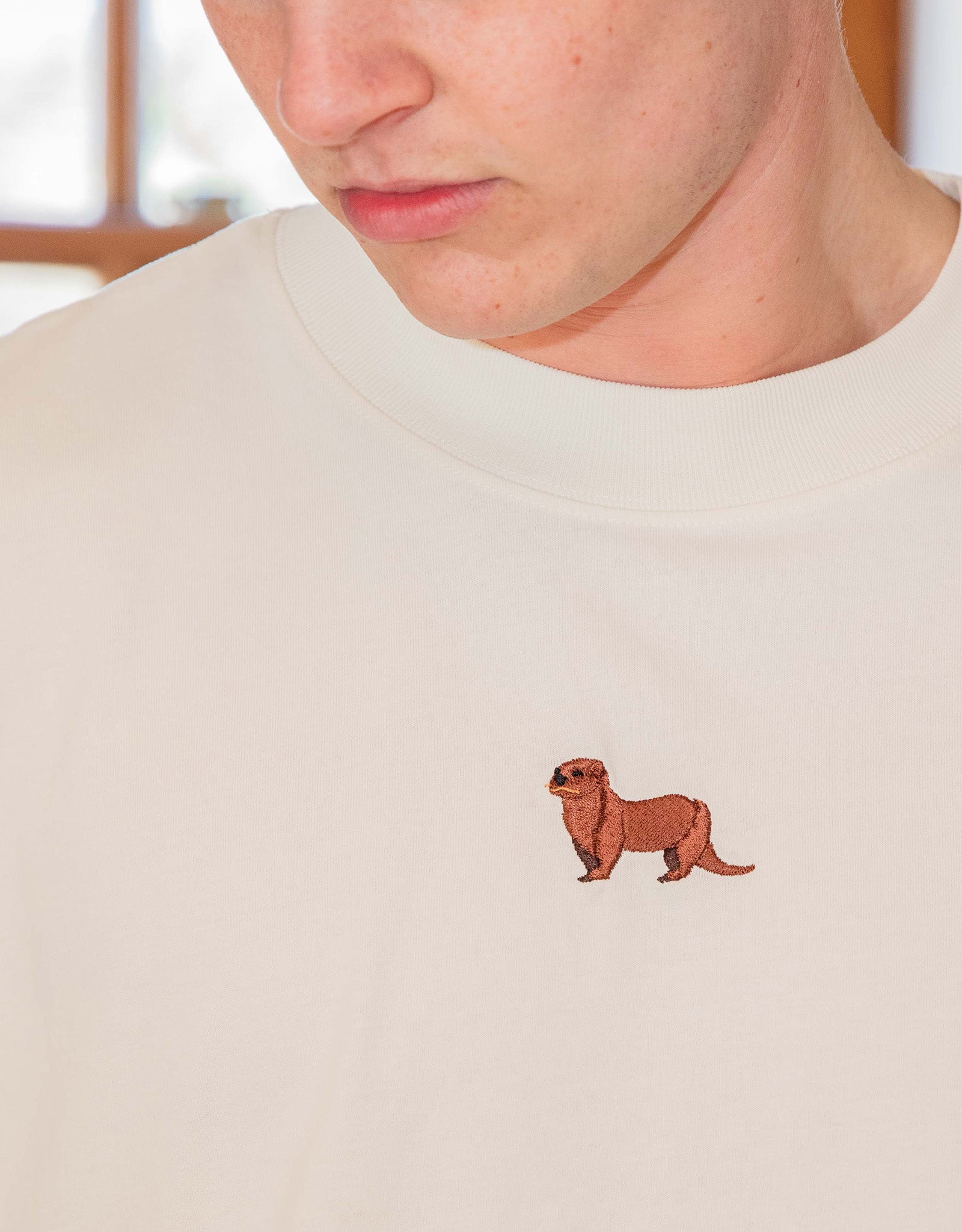 Otter Embroidered Unisex Oversized Tee
