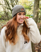 Painted Dog Embroidered Beanie