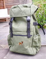 Painted Dog Embroidered Recycled Rucksack