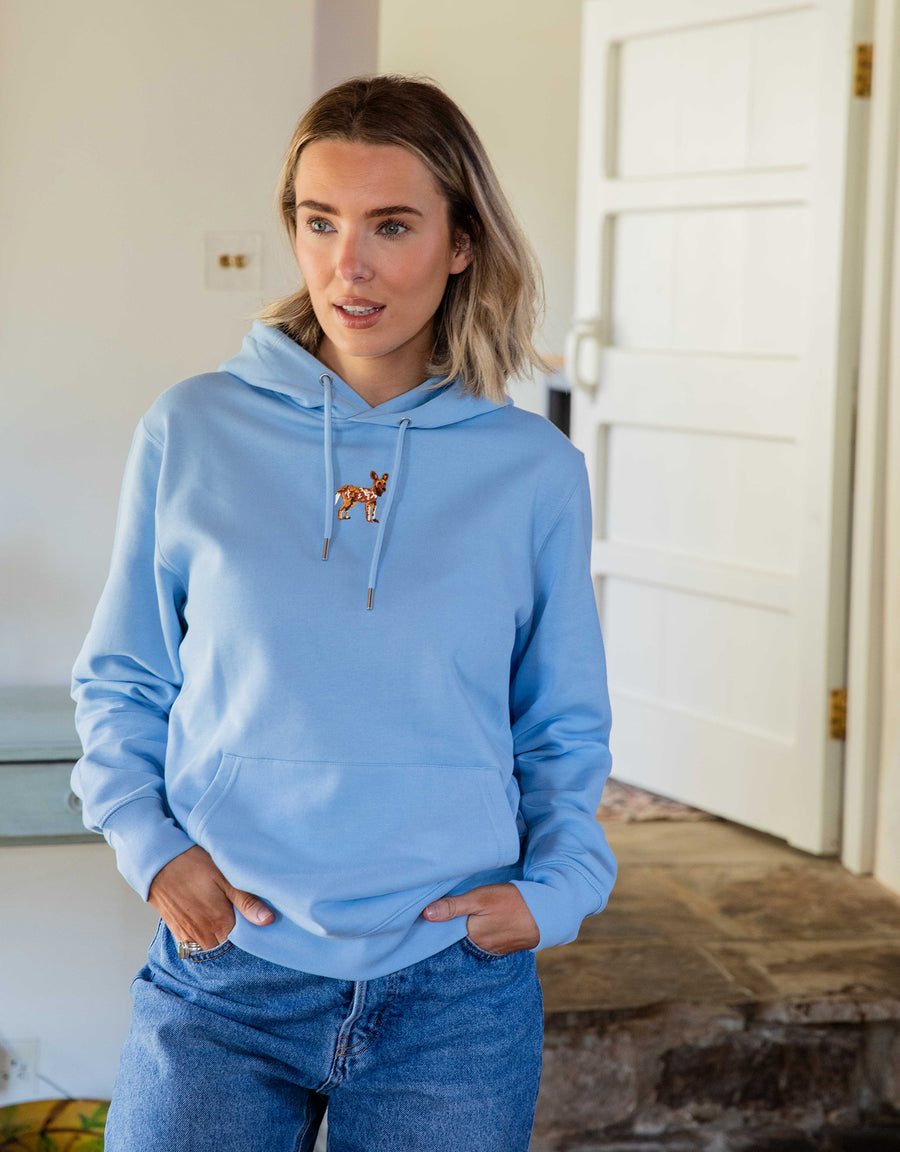 Painted Dog Embroidered Unisex Hoodie