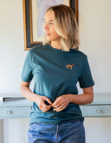 Painted Dog Embroidered Unisex T-Shirt