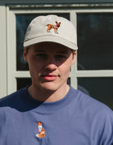 Painted Dog Embroidered Vintage Cap