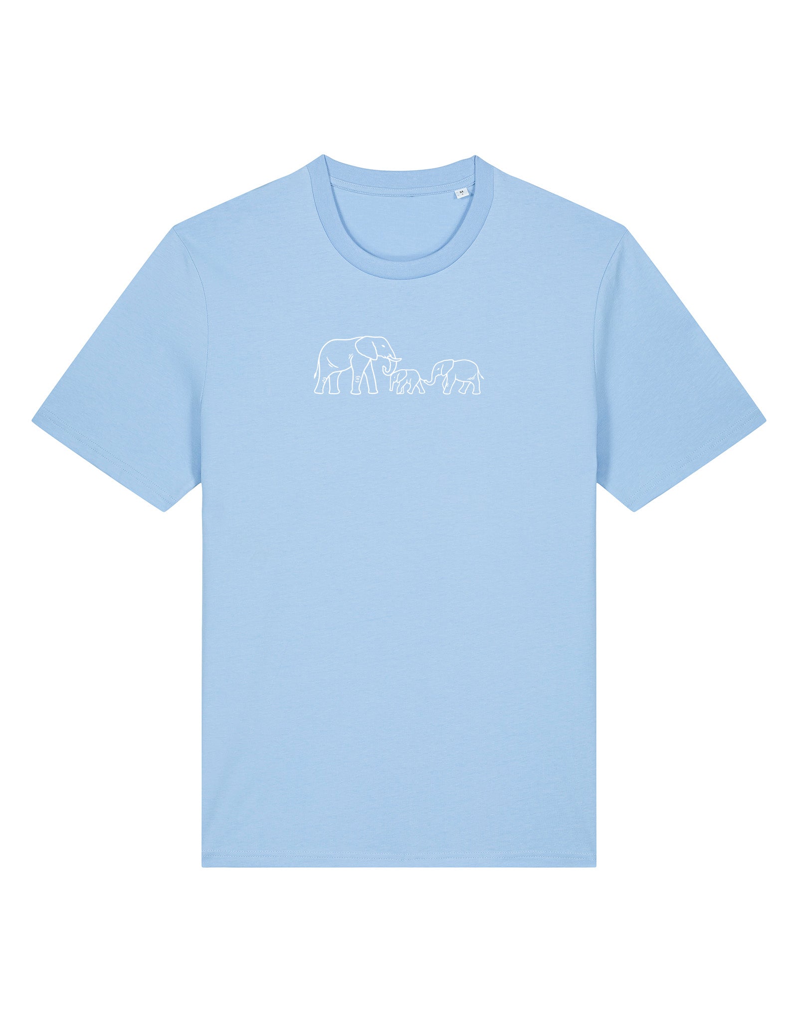 Family of Elephants Embroidered Unisex T-Shirt