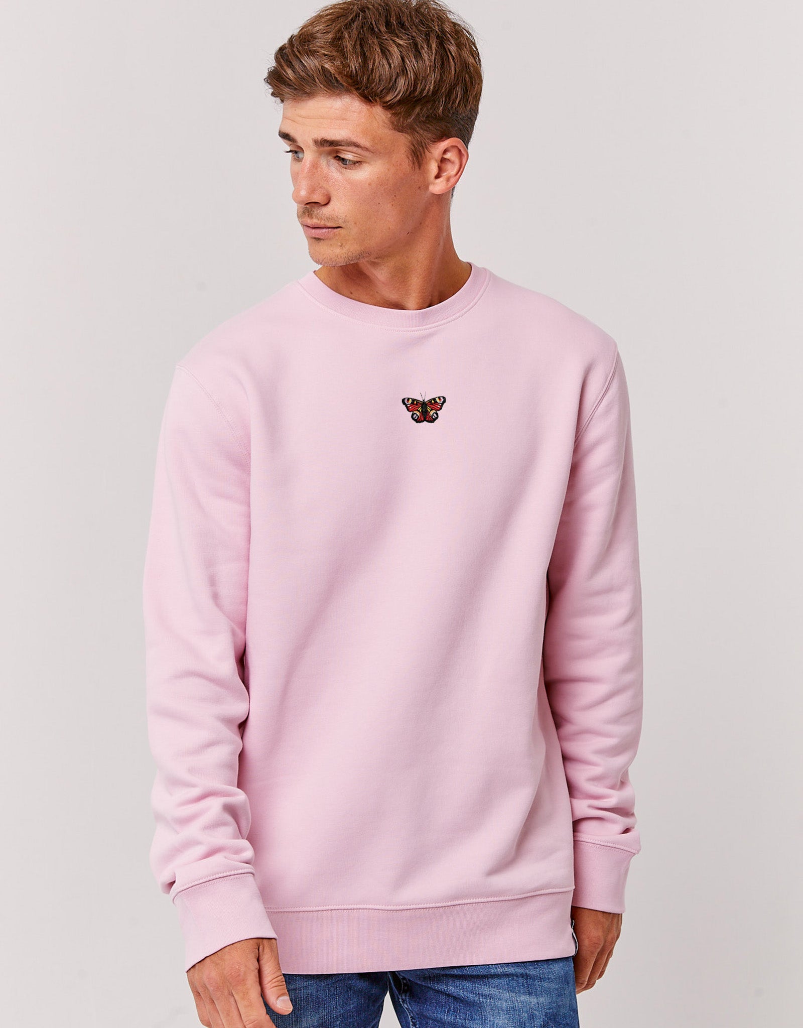 Peacock Butterfly Embroidered Unisex Sweatshirt