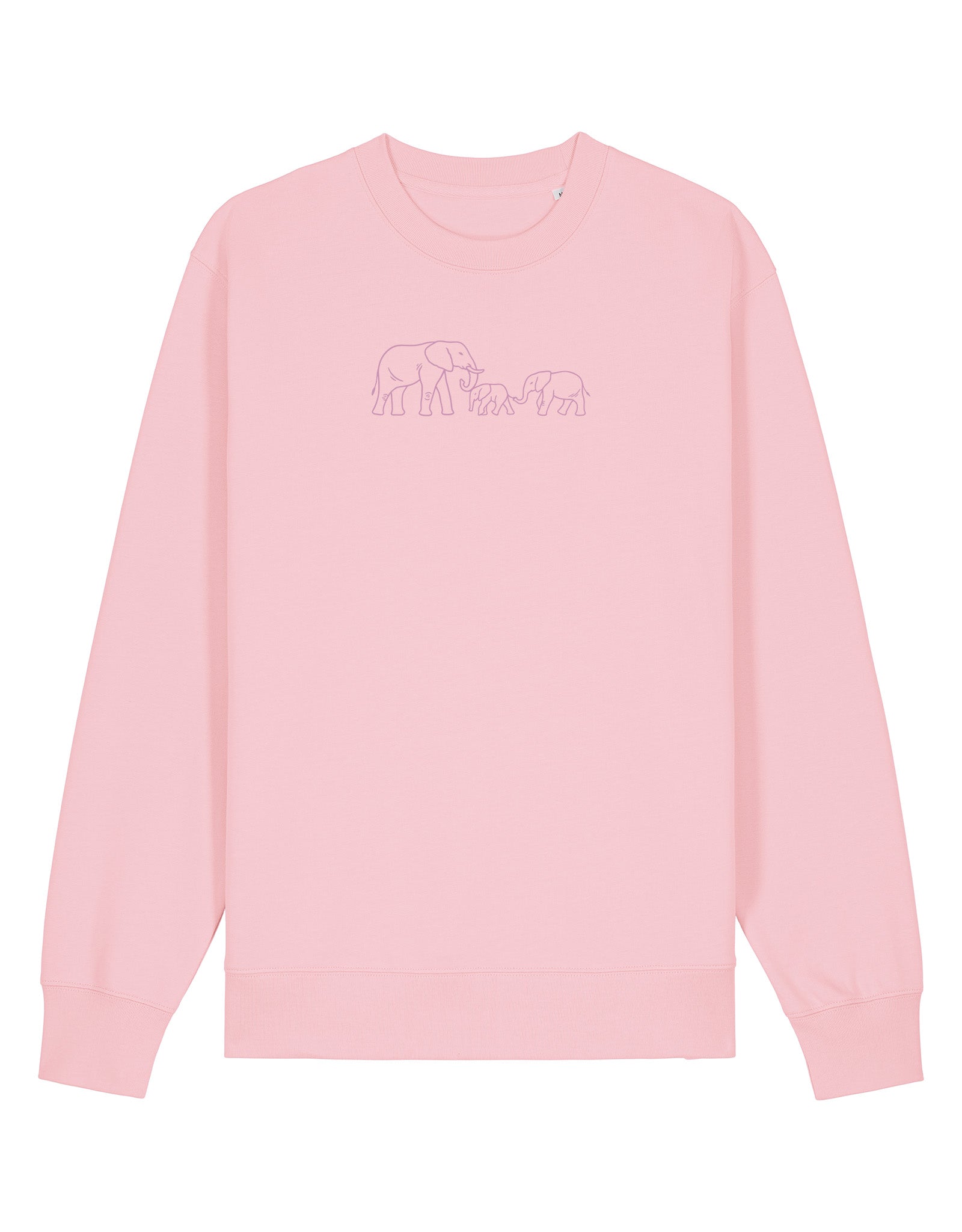 Family of Elephants Embroidered Unisex Sweatshirt