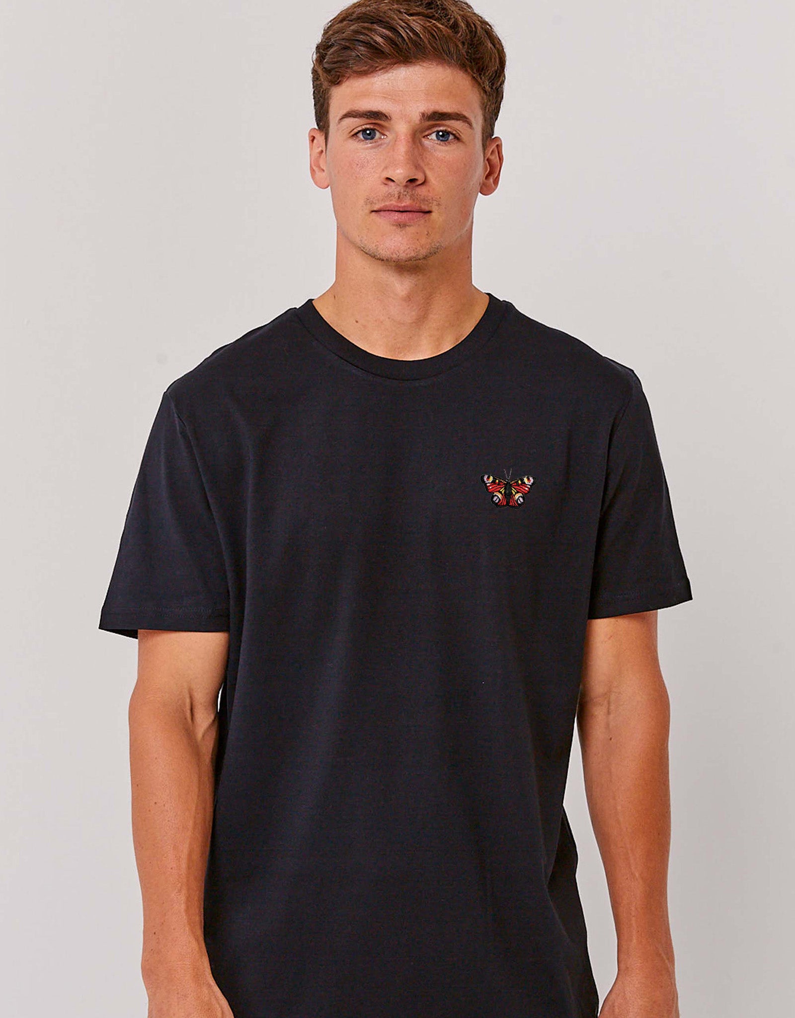 Peacock Butterfly Embroidered Unisex T-Shirt