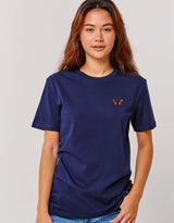 Peacock Butterfly Embroidered Unisex T-Shirt