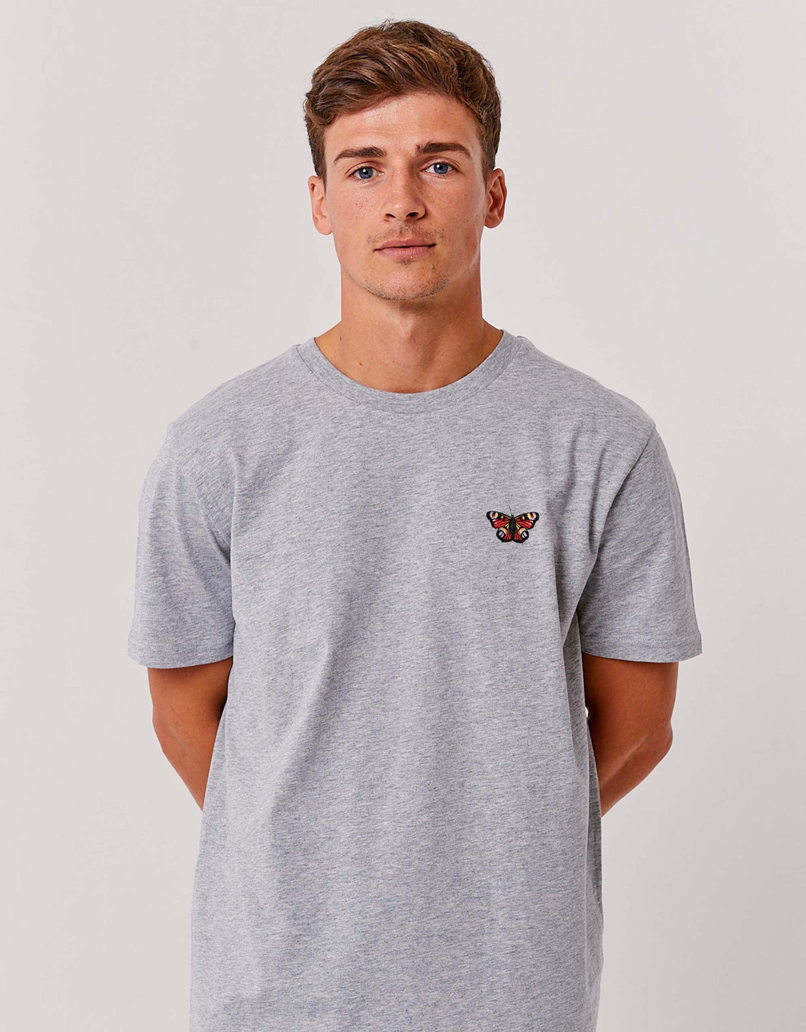 Peacock Butterfly Embroidered Unisex T-Shirt