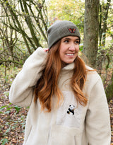 Peacock Butterfly Embroidered Beanie