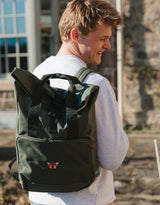 Peacock Butterfly Embroidered Fold-Top Backpack