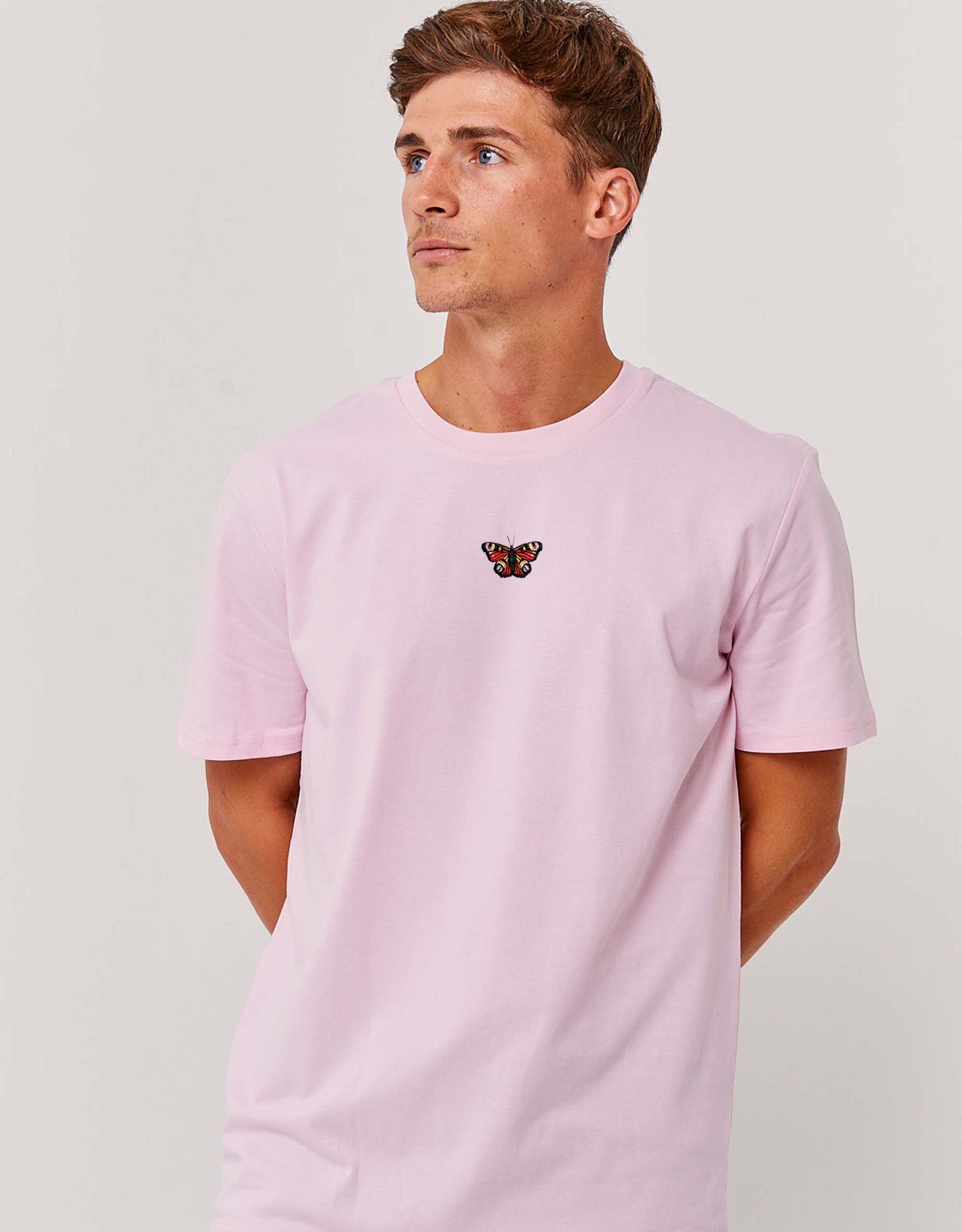 Peacock Butterfly Embroidered Unisex T-Shirt