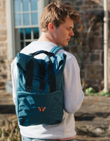 Peacock Butterfly Embroidered Fold-Top Backpack