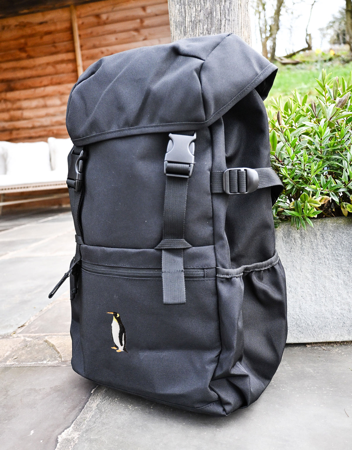Penguin Embroidered Recycled Rucksack