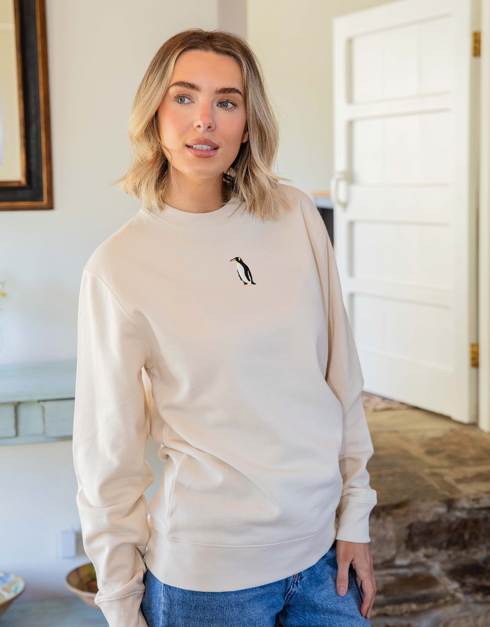 Penguin Embroidered Unisex Sweatshirt