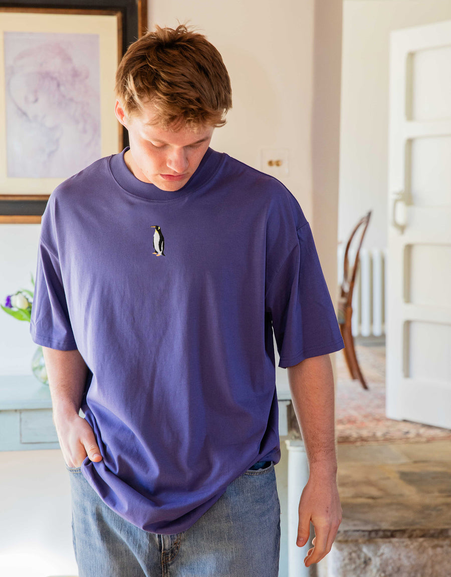 Penguin Embroidered Unisex Oversized Tee