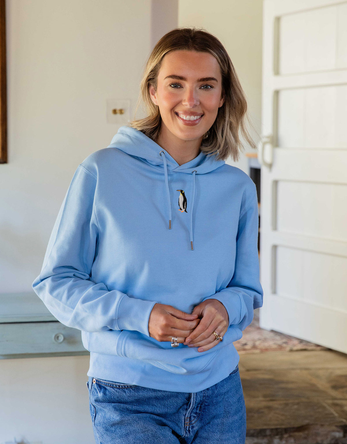Penguin Embroidered Unisex Hoodie