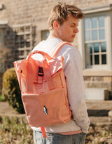Penguin Embroidered Fold-Top Backpack