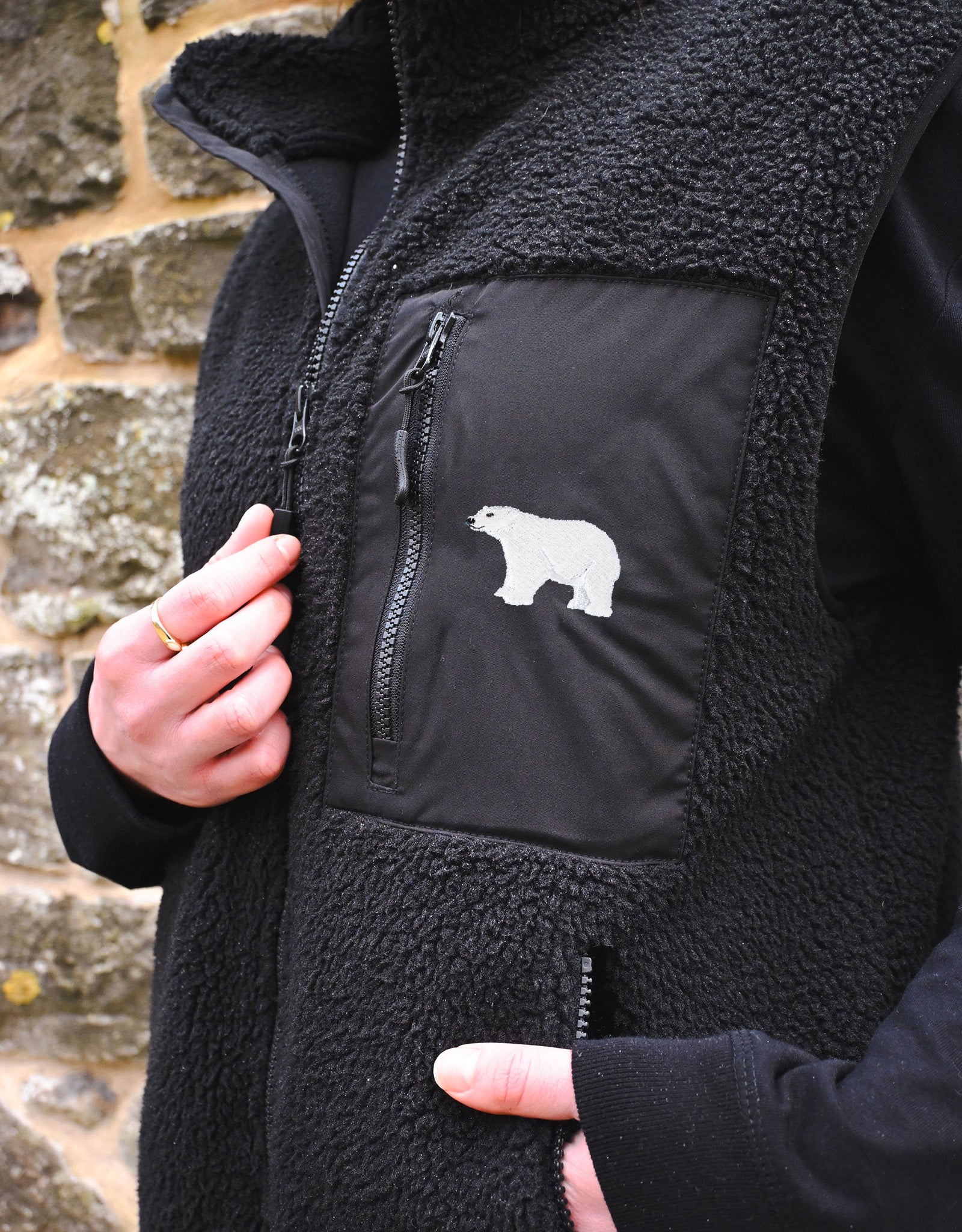 Polar Bear Recycled Polyester Fleece Gilet