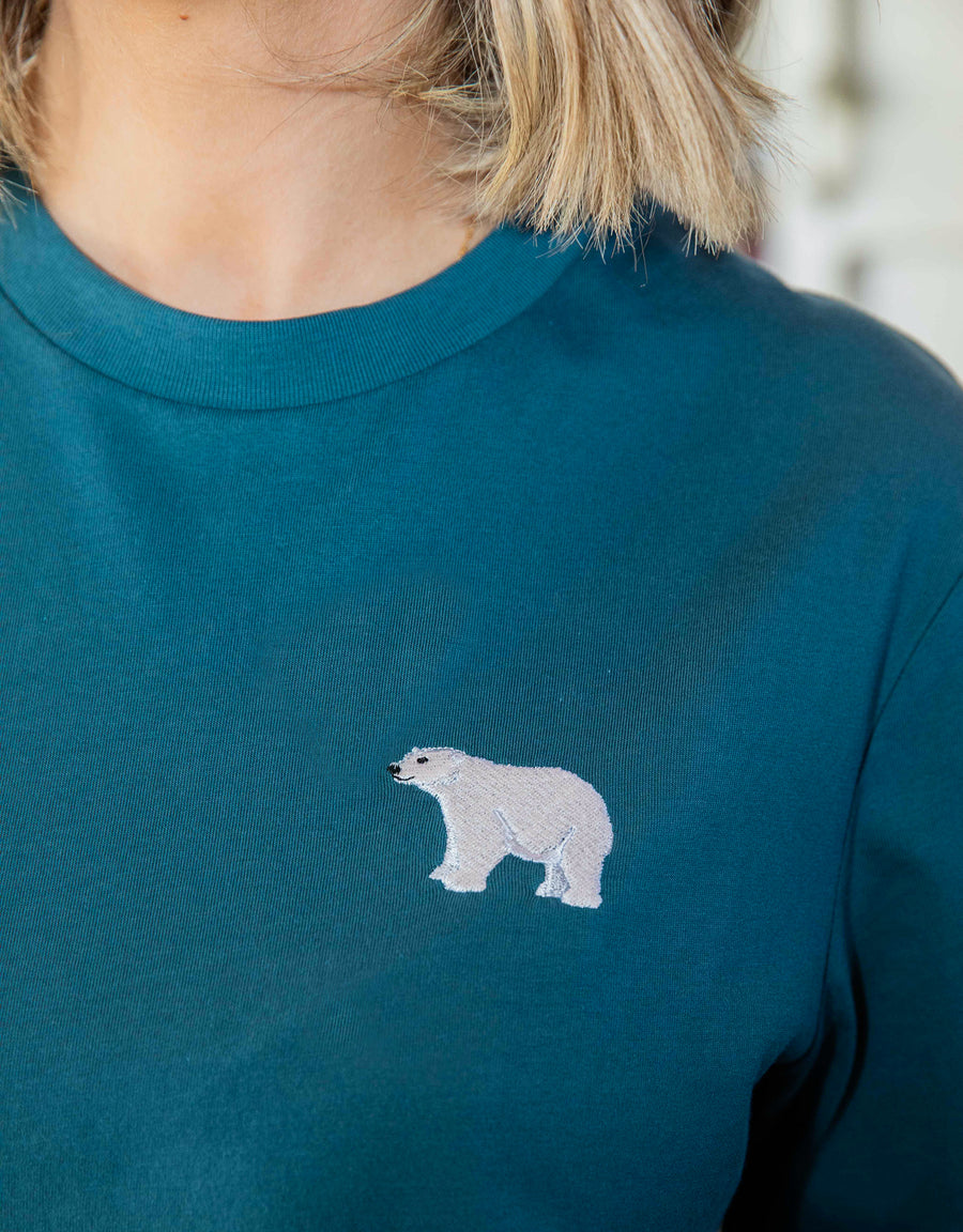 Polar Bear Embroidered Unisex Sweatshirt
