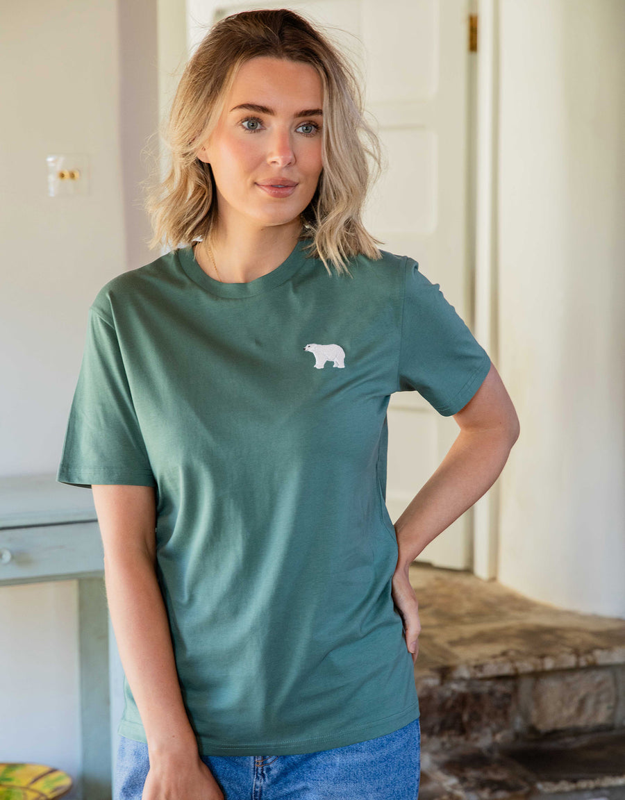 Polar Bear Embroidered Unisex T-Shirt