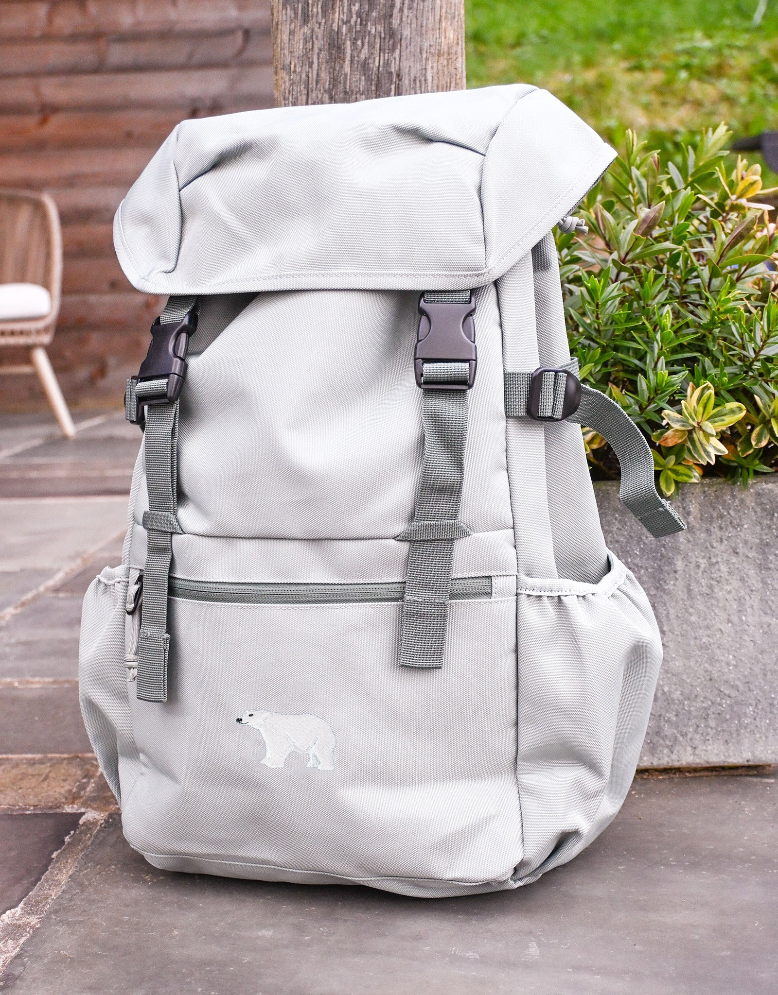 Polar Bear Embroidered Recycled Rucksack