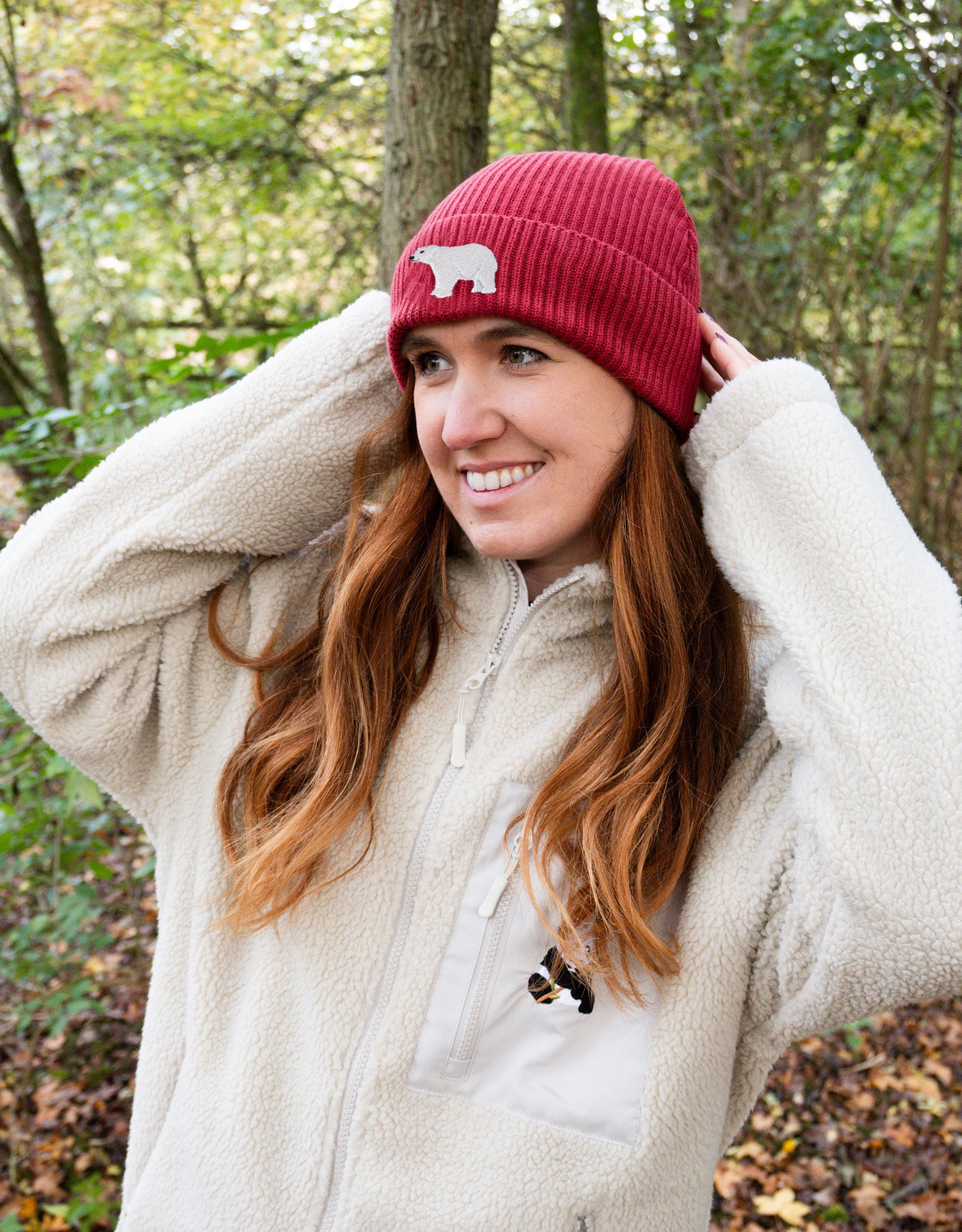 Polar Bear Embroidered Beanie