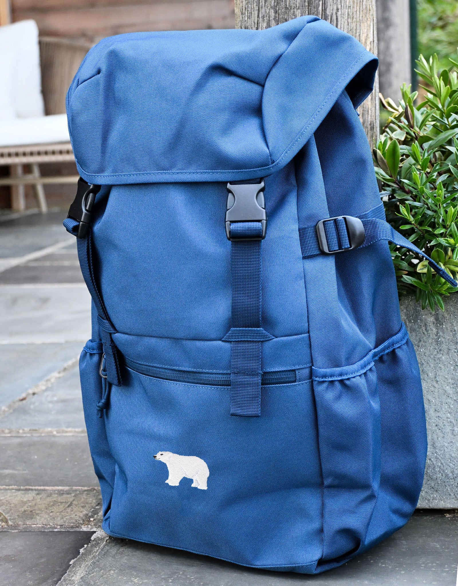 Polar Bear Embroidered Recycled Rucksack