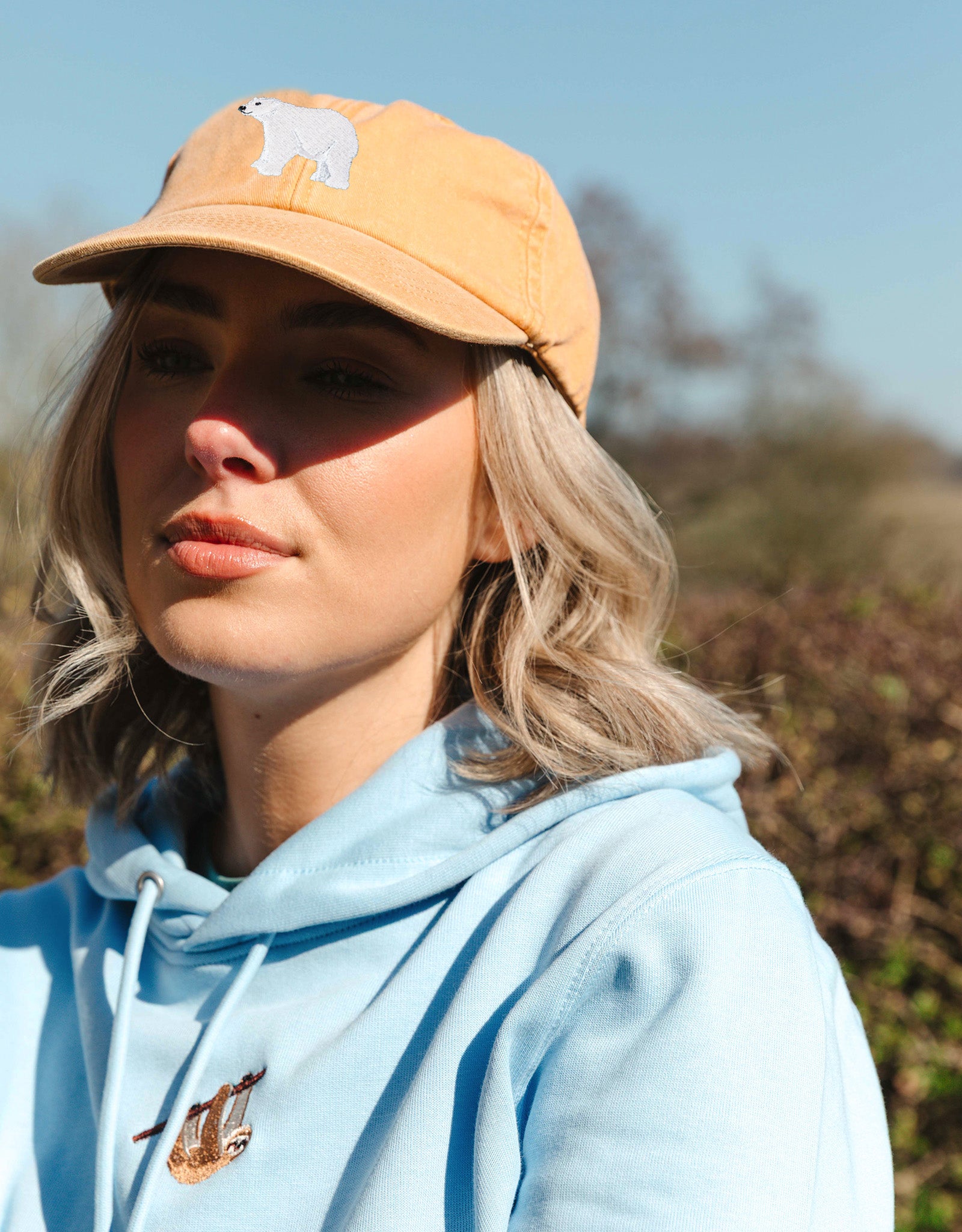 Polar Bear Embroidered Vintage Cap