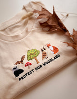 Protect Our Woodland Embroidered Childrens T-Shirt