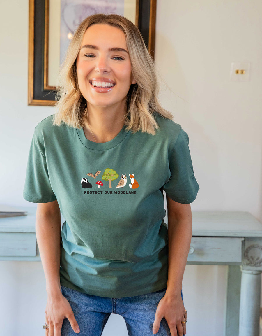 Protect Our Woodland Embroidered Unisex T-Shirt