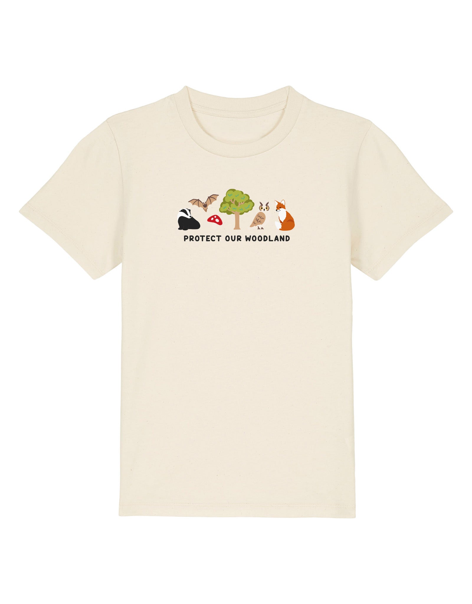 Protect Our Woodland Embroidered Childrens T-Shirt