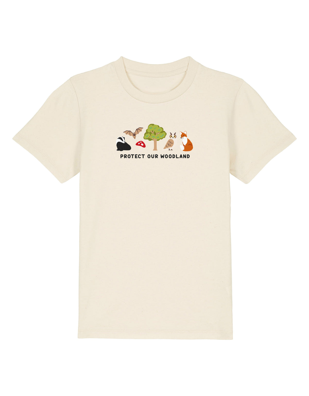 Protect Our Woodland Embroidered Childrens T-Shirt