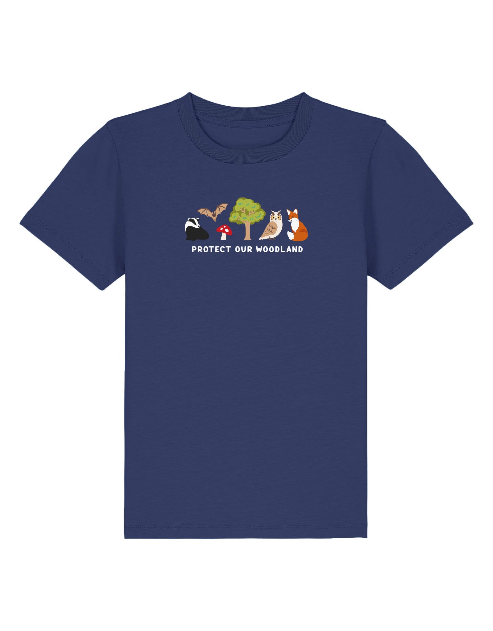 Protect Our Woodland Embroidered Childrens T-Shirt