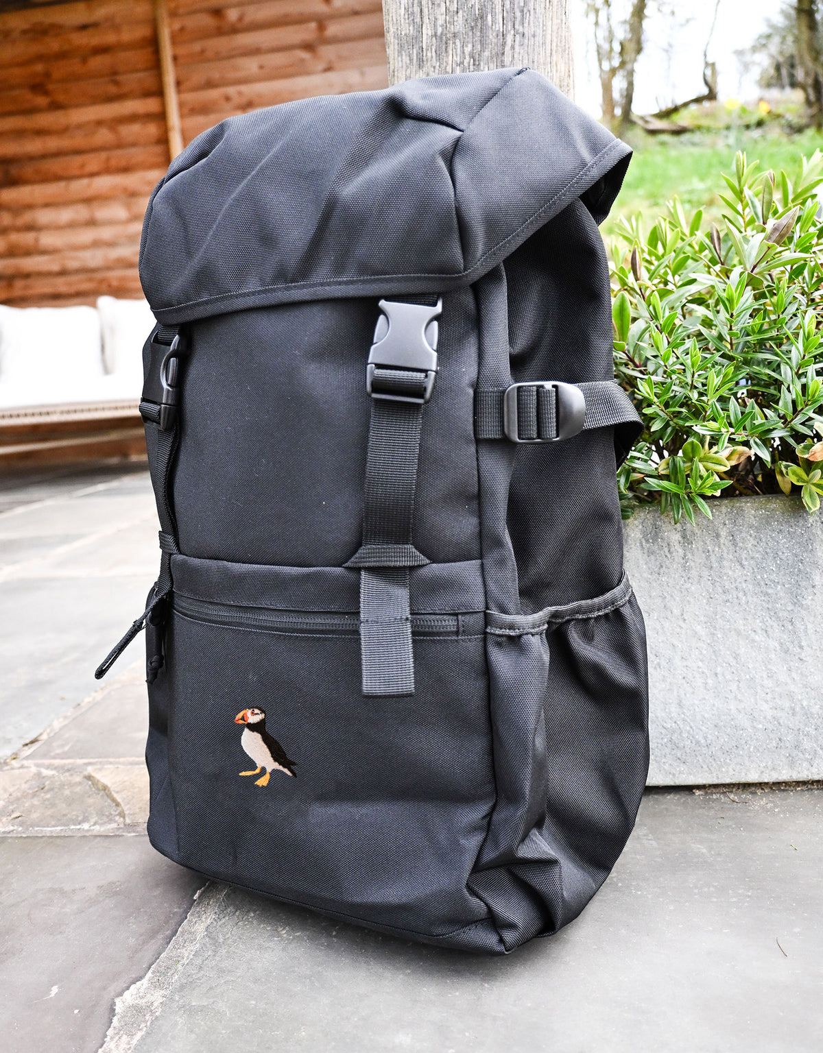 Puffin Embroidered Recycled Rucksack