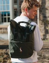Puffin Embroidered Fold-Top Backpack