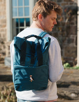 Puffin Embroidered Fold-Top Backpack