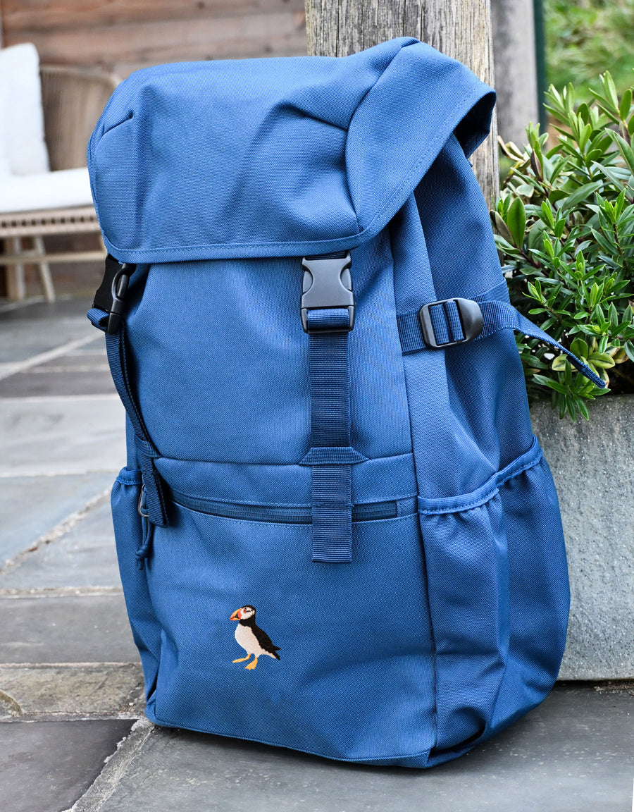 Puffin Embroidered Recycled Rucksack